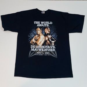 “The World Awaits” Oscar De La Hoya vs Floyd Mayweather T shirt